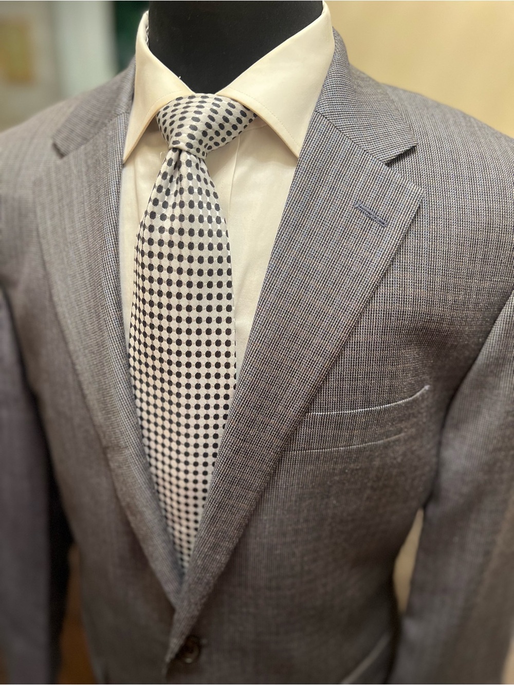 Lauren Ralph Lauren Gray Checked Sport Coat Blazer Wool/Silk Men 42R - Picture 3 of 14